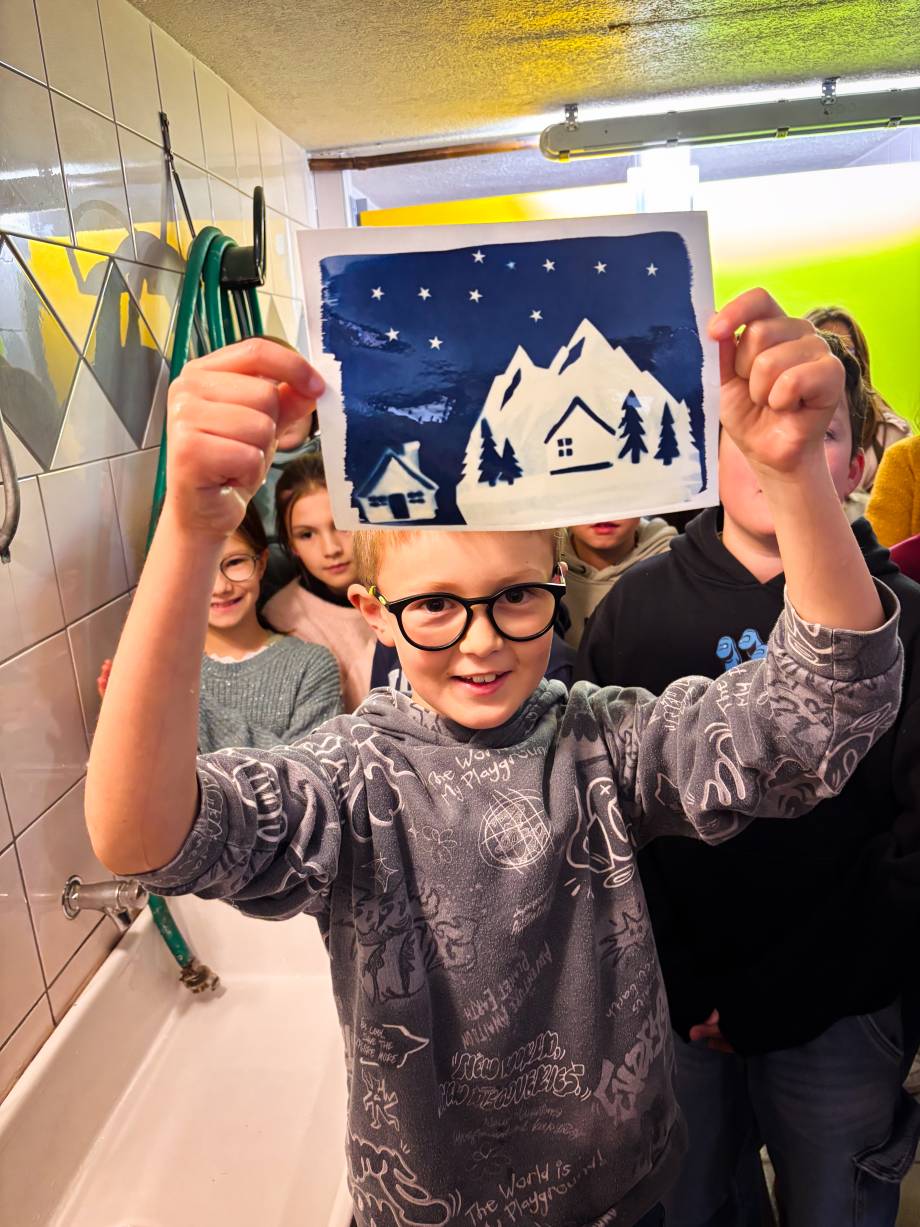 Cyanotype d’un élève – Margaux Meurisse