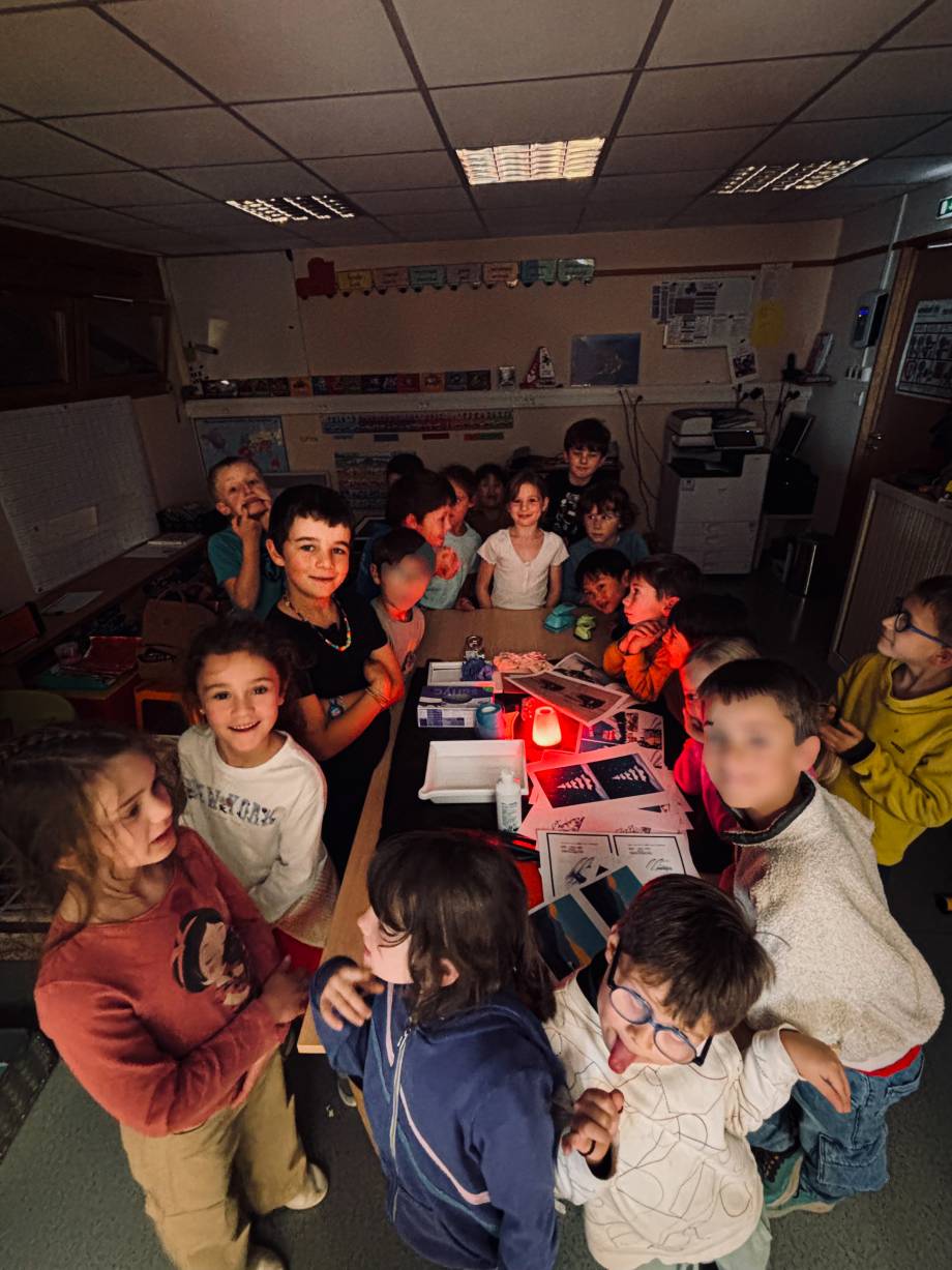 Démonstration des étapes du cyanotype aux enfants – Margaux Meurisse