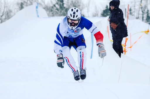Antonin Chiberches lors de la course d'Ice Cross à Mont du Lac en 2023 - Photographe professionnel de la course 2023