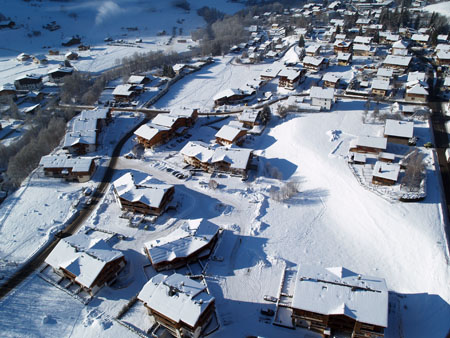 Village de Praz sur Arly sous la neige le 11 janvier 2010