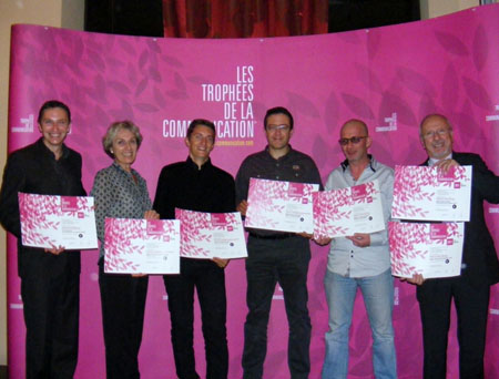 Crémonie de remise des prix des Trophées de la communication à Lyon, le 25 novembre 2011 : Praz remporte 7 prix !