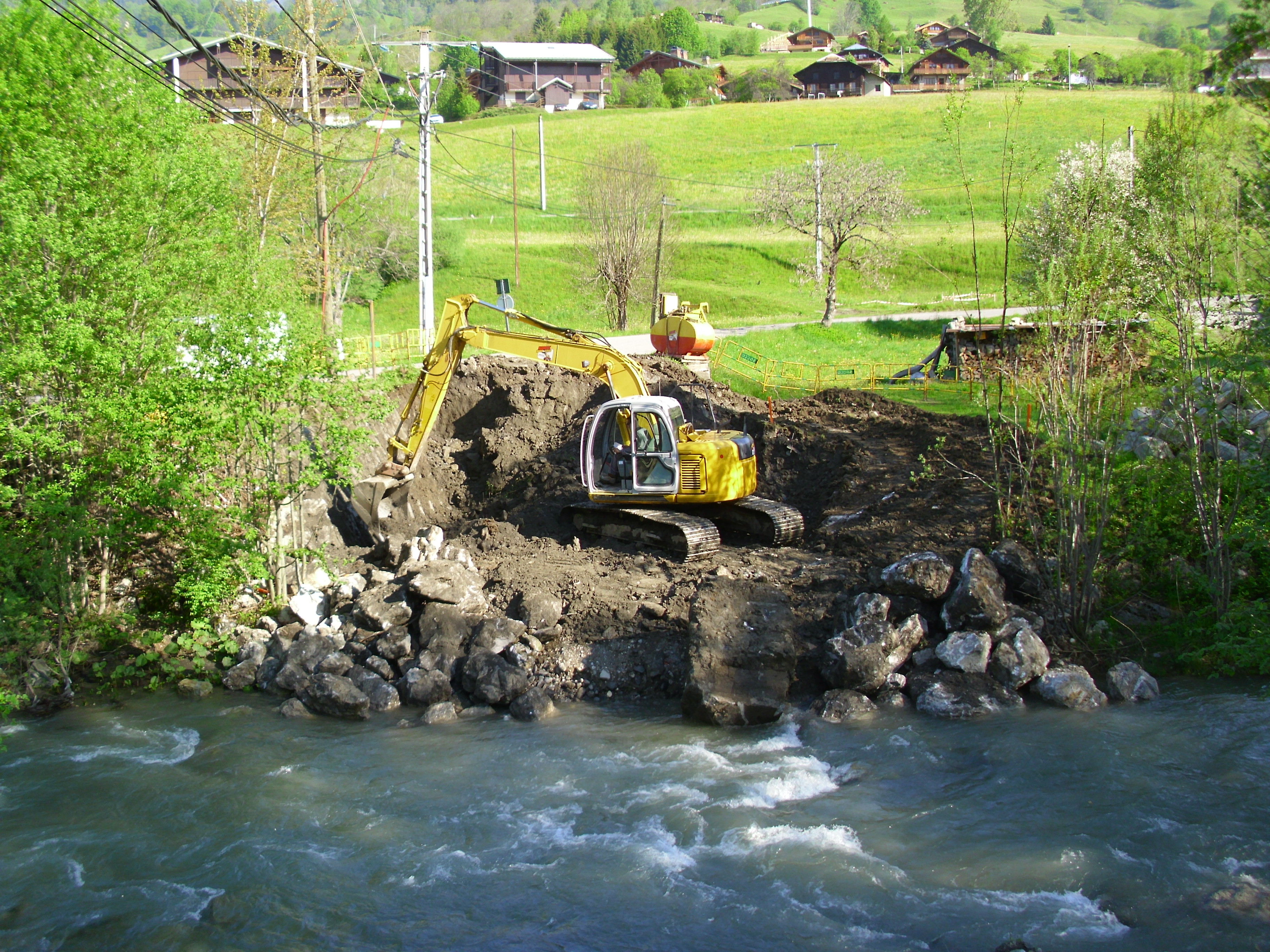 Aménagement du pont de la Rosière le 24 mai 2012