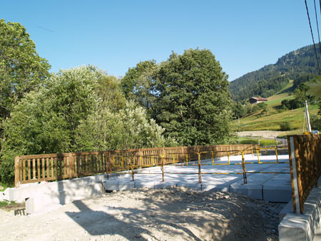 État du pont de la Rosière en cours de construction en août 2012.Achèvement prévu début septembre 2012
