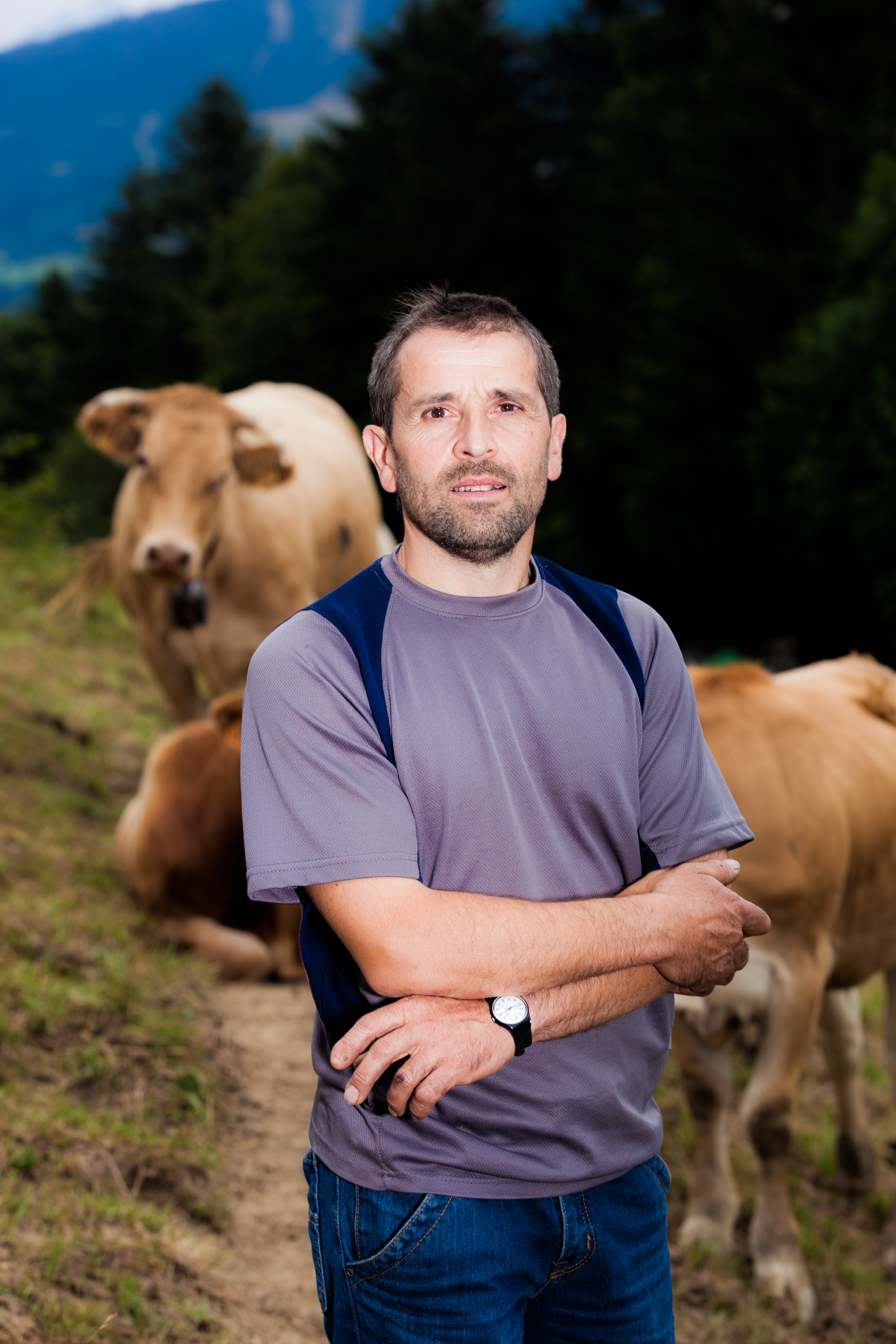 Agriculteur pralin François Grange le 28 août 2012 - David Malacrida