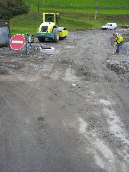 Route de la Rosière, le 4 octobre 2012 : structure de la nouvelle route de la Rosière achevée - Jean-Paul Jaccaz