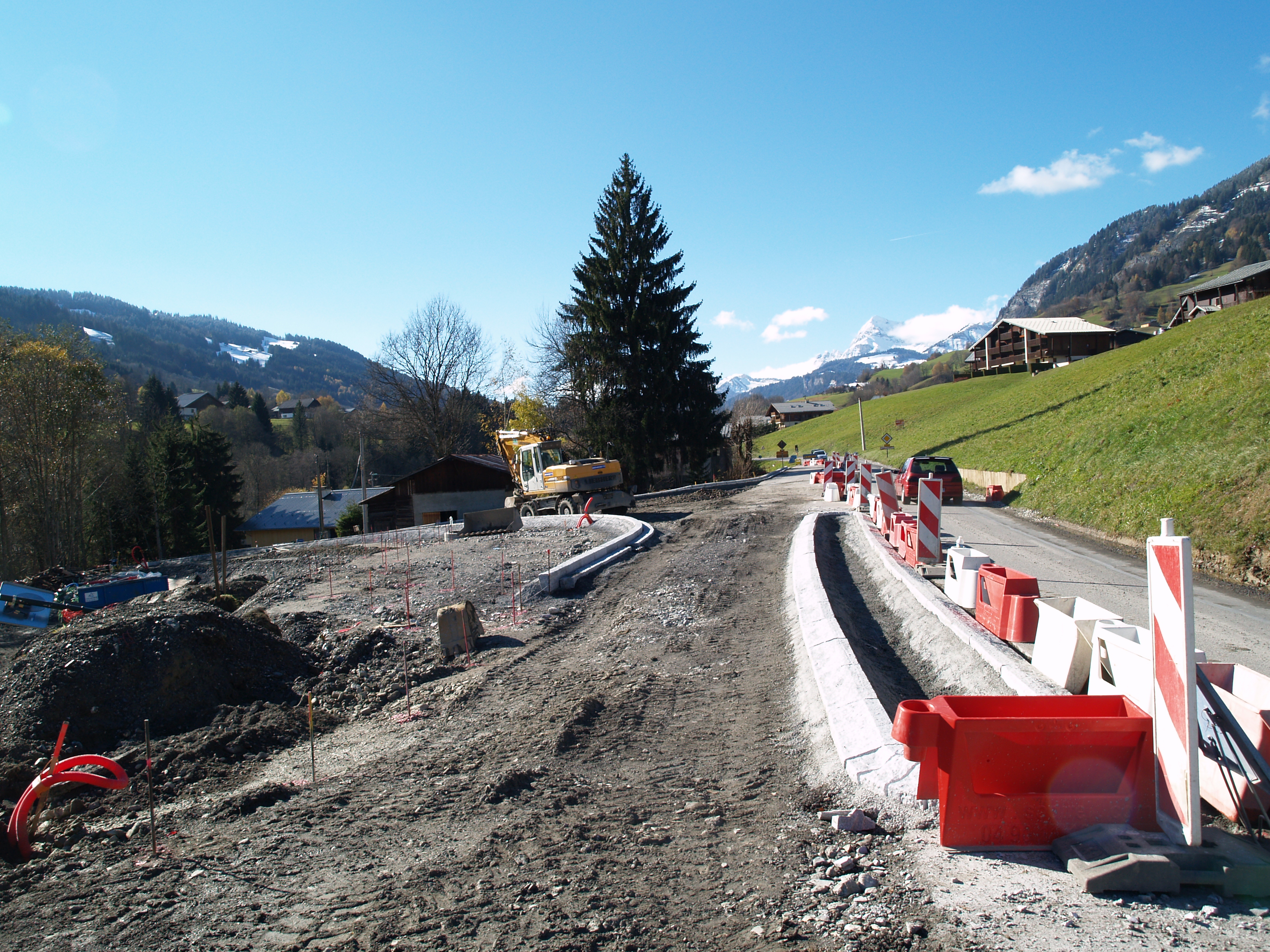 Carrefour entre la RD 1212 et la route des Grabilles le 7 novembre 2012