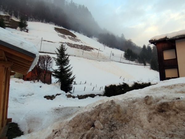 Coulée de neige ayant eu lieu sous la falaise de Bellevarde, le 16 décembre 2012