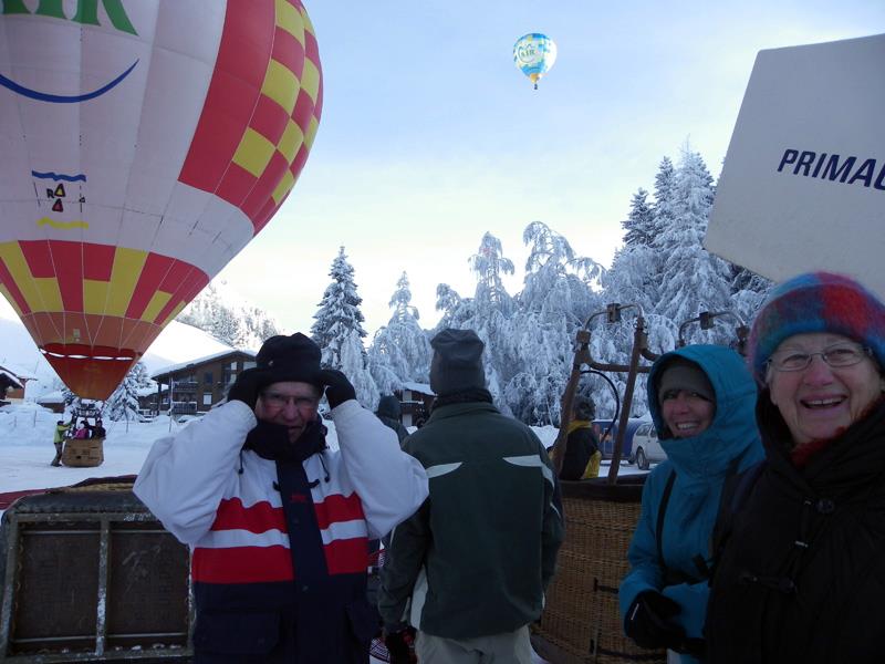Les Roscovites à Praz durant le week-end des Montgolfiades, en janvier 2013