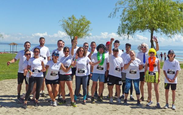 L'équipe de Praz à la Course de Ouf, 2e édition, qui a eu lieu à Excenevex le 1er juin 2019.