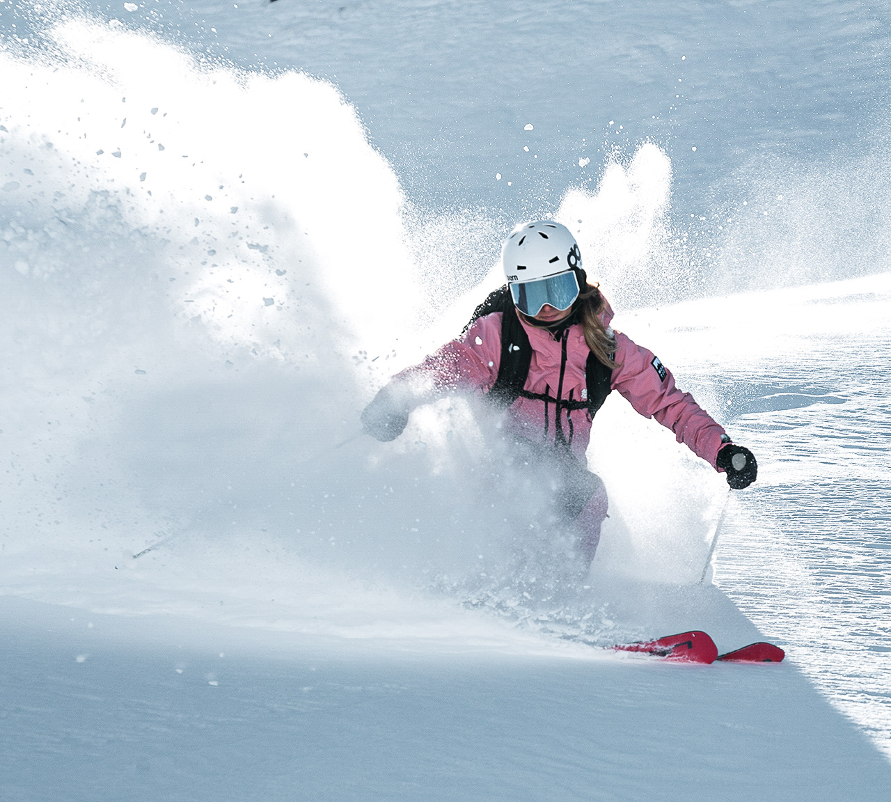 Lea Bouard en ski freeride en décembre 2020