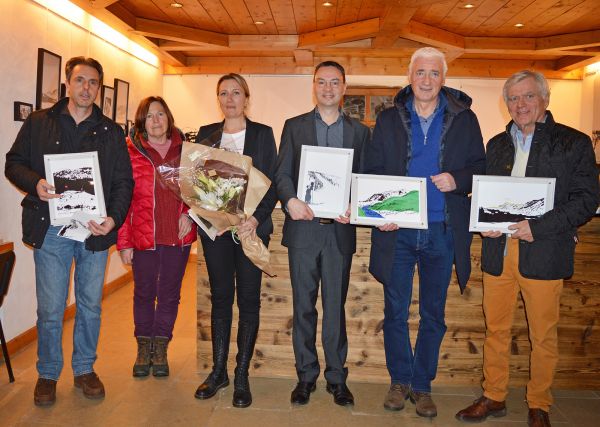 Vernissage de l'exposition &quot;Patrimoine contemporain : la naissance du tourisme de montagne&quot; d'Adrianna Wojcik Muffat-Jeandet - Praz sur Arly Tourisme