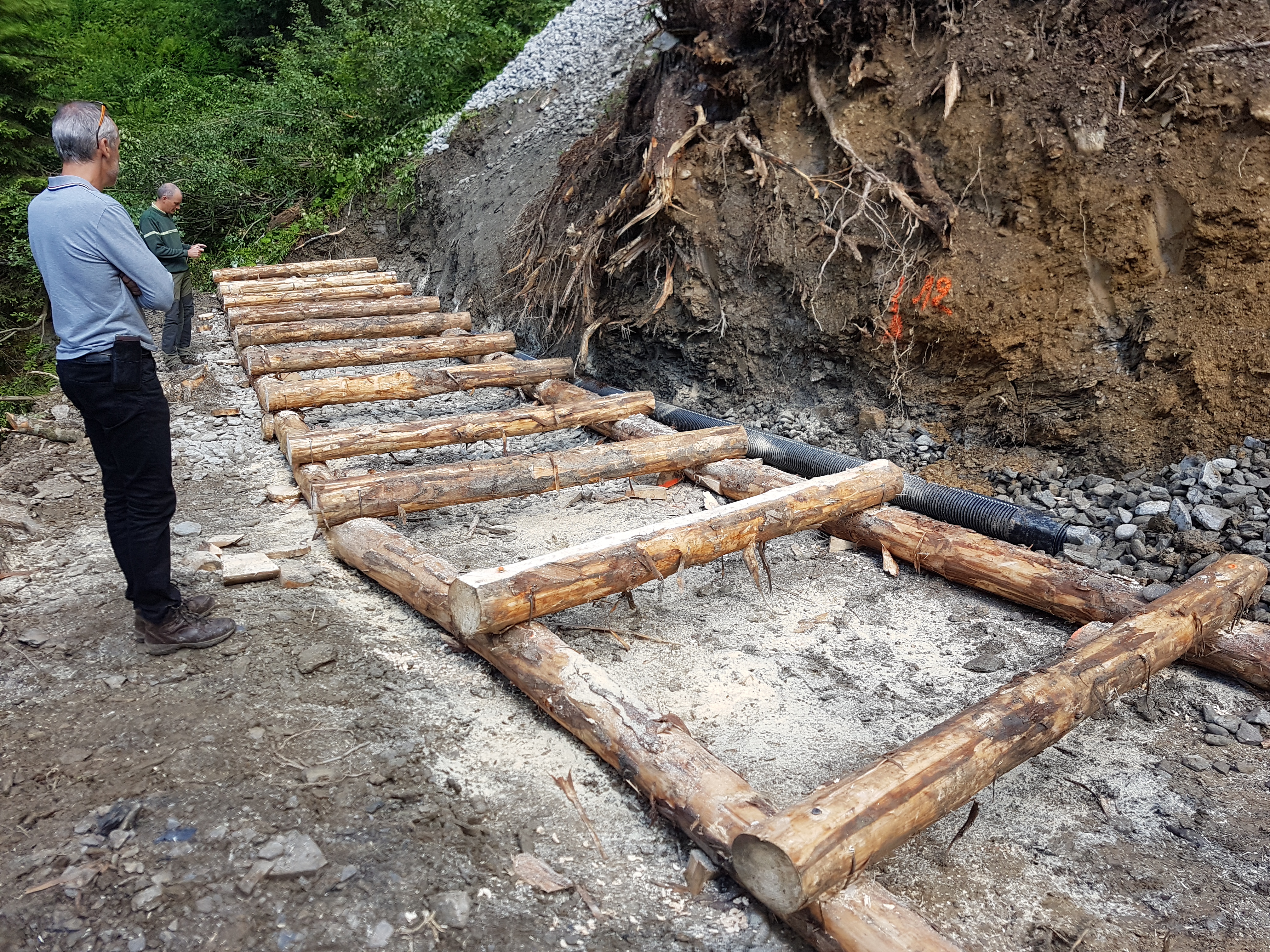 Caisson en cours de construction, le 2 juillet 2021