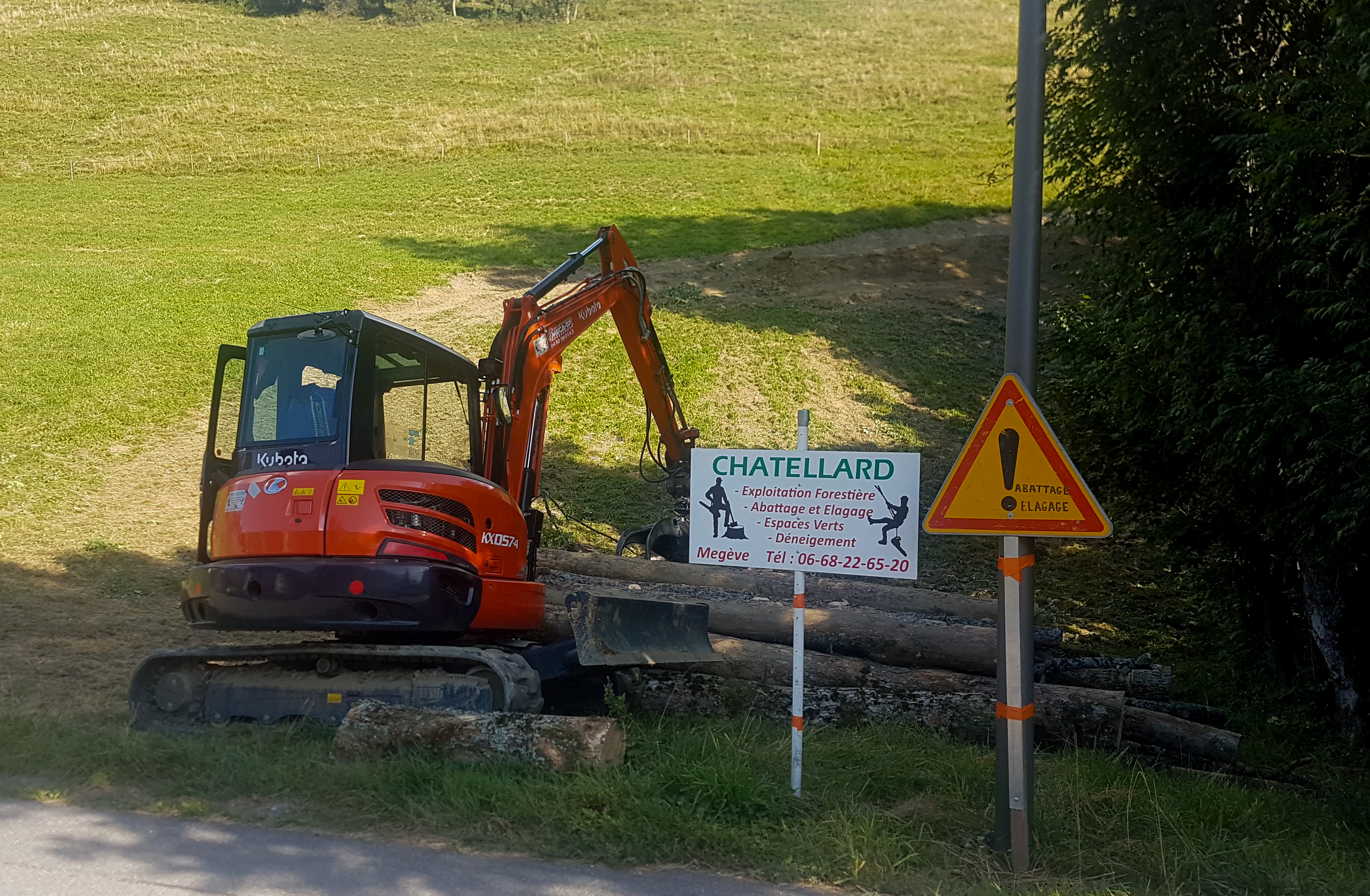 Coupe d'arbres sur la parcelle A 1076
