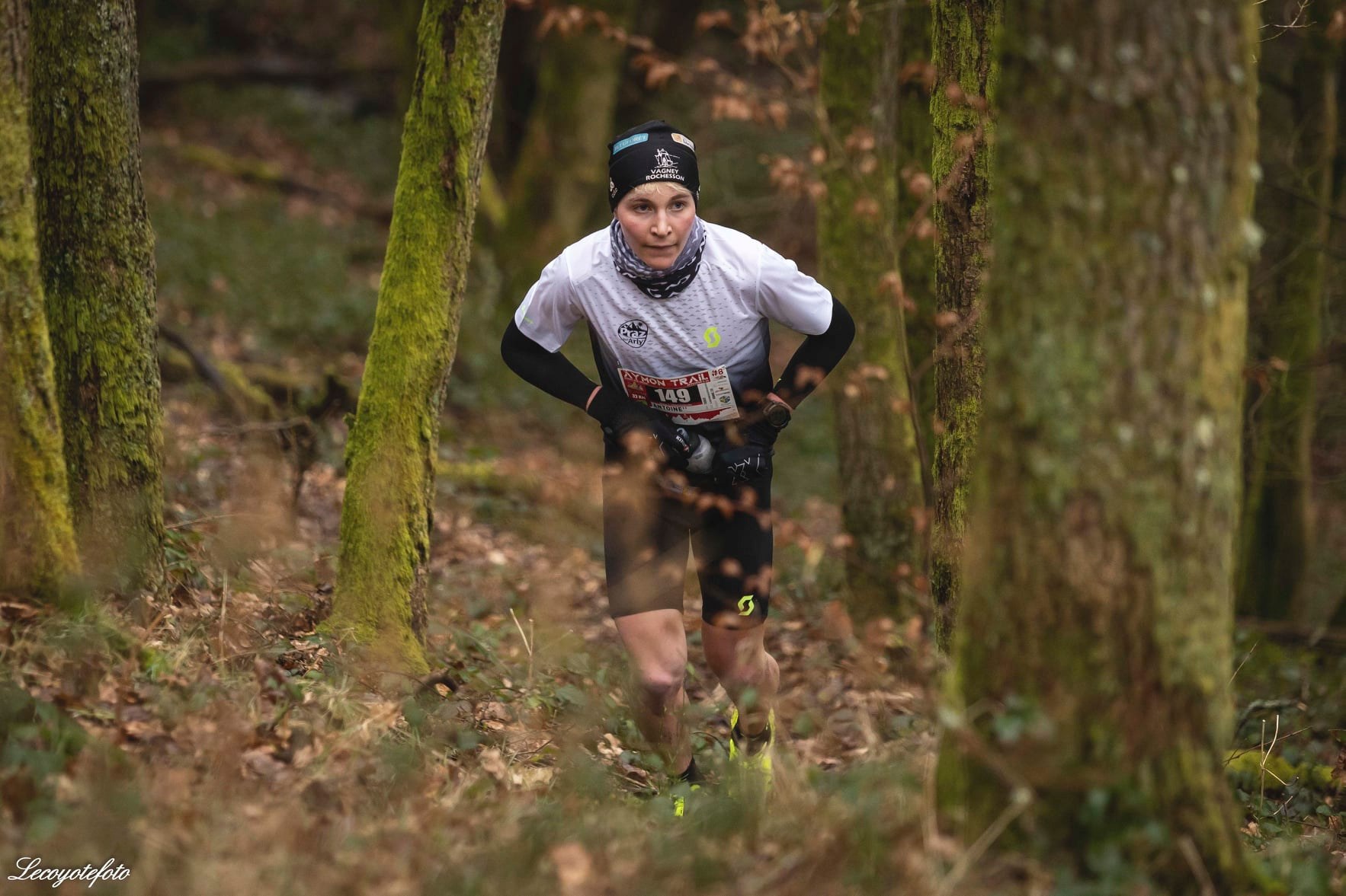 Antoine Thiriat durant l’Aymon Trail de février 2022