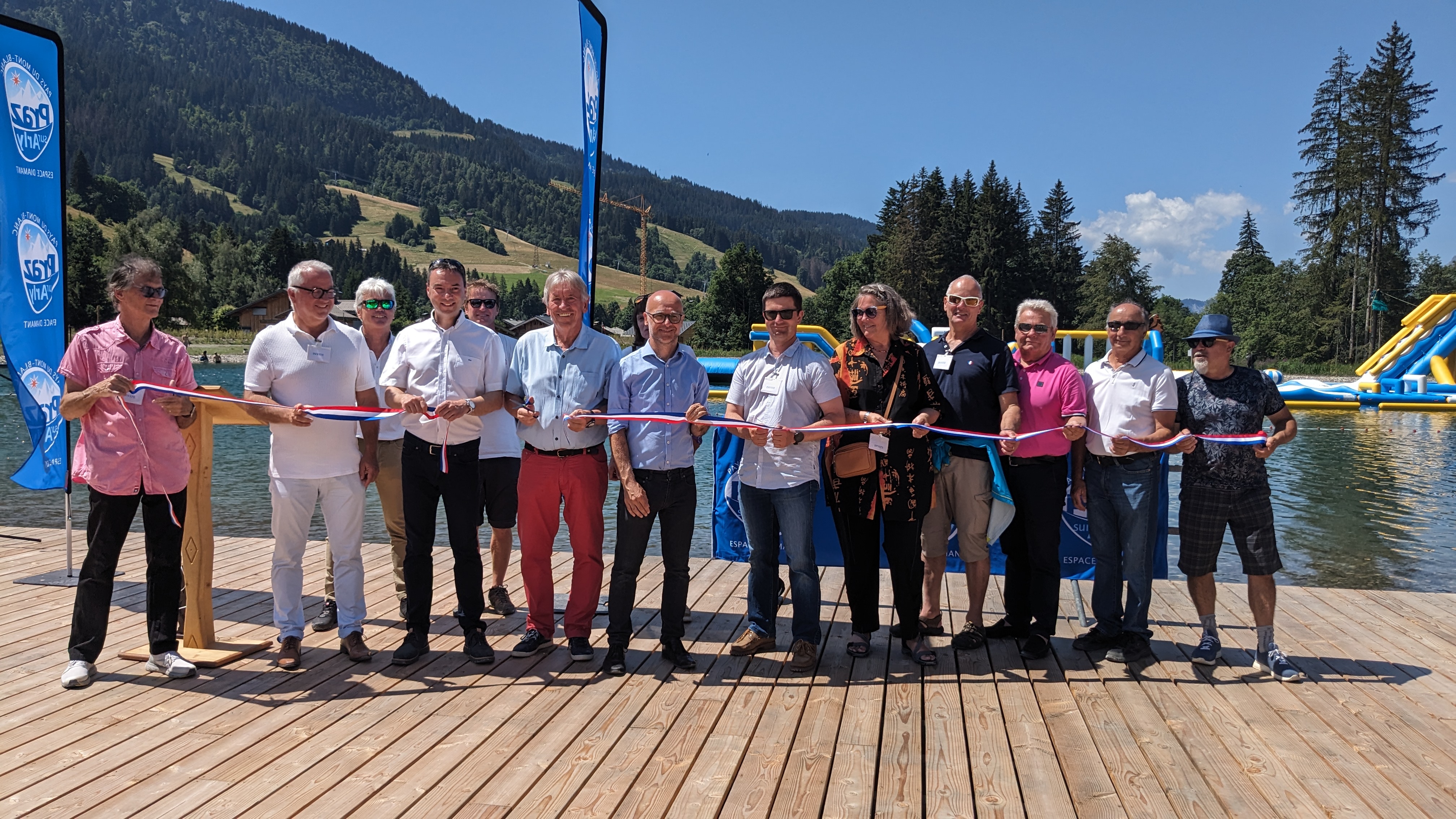 Inauguration du plan d'eau de Praz, le 8 juillet 2023