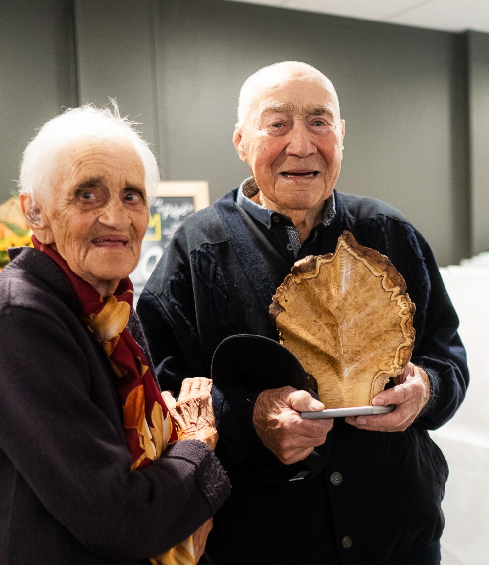 100 ans de René Bessy qui est à côté de son épouse Fernande, 97 ans - David Malacrida