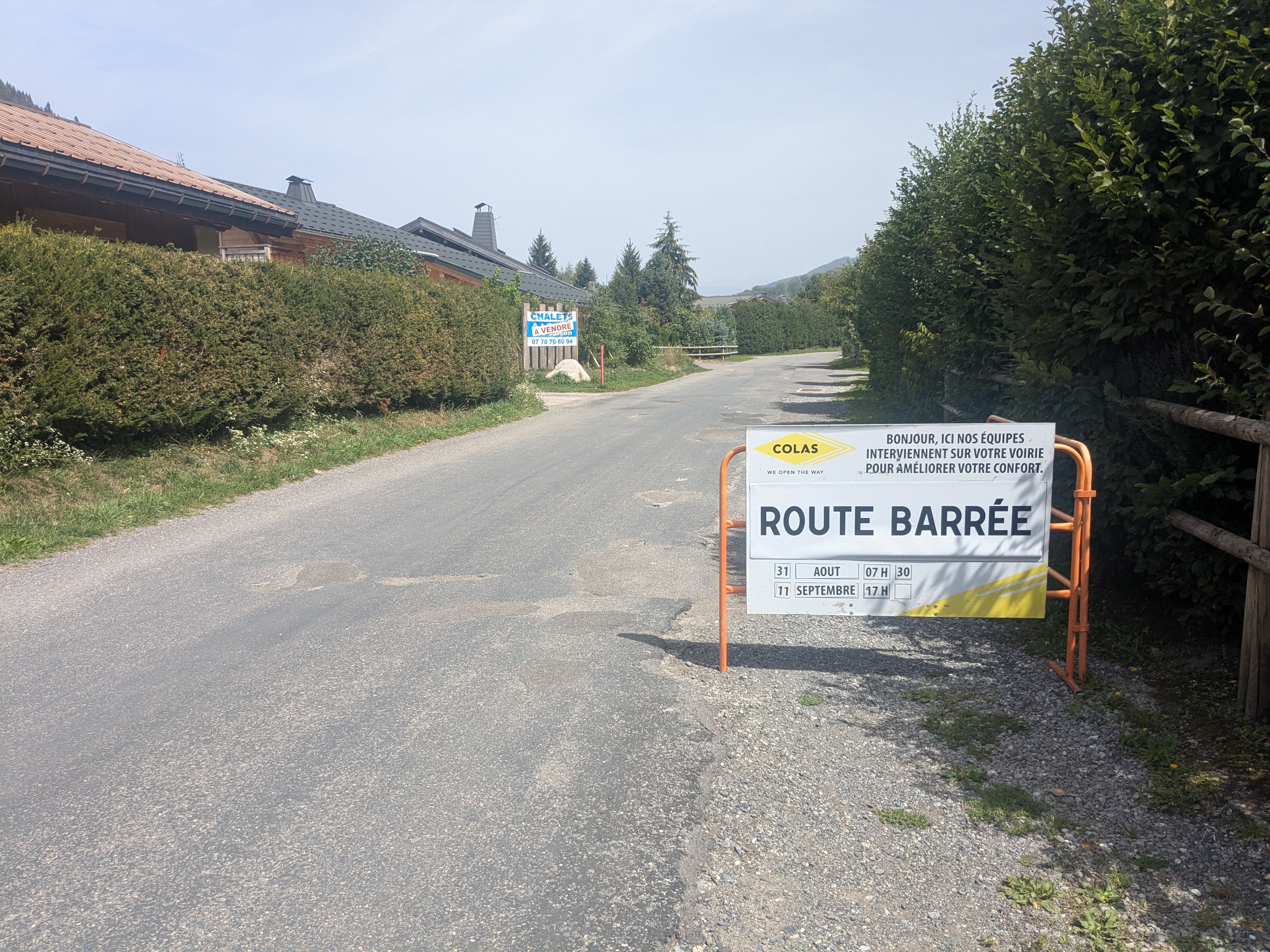 Remise en état de la route du Plan de Cassioz du 31/08 au 18/09/2026 - Marie-Anaïs Lien
