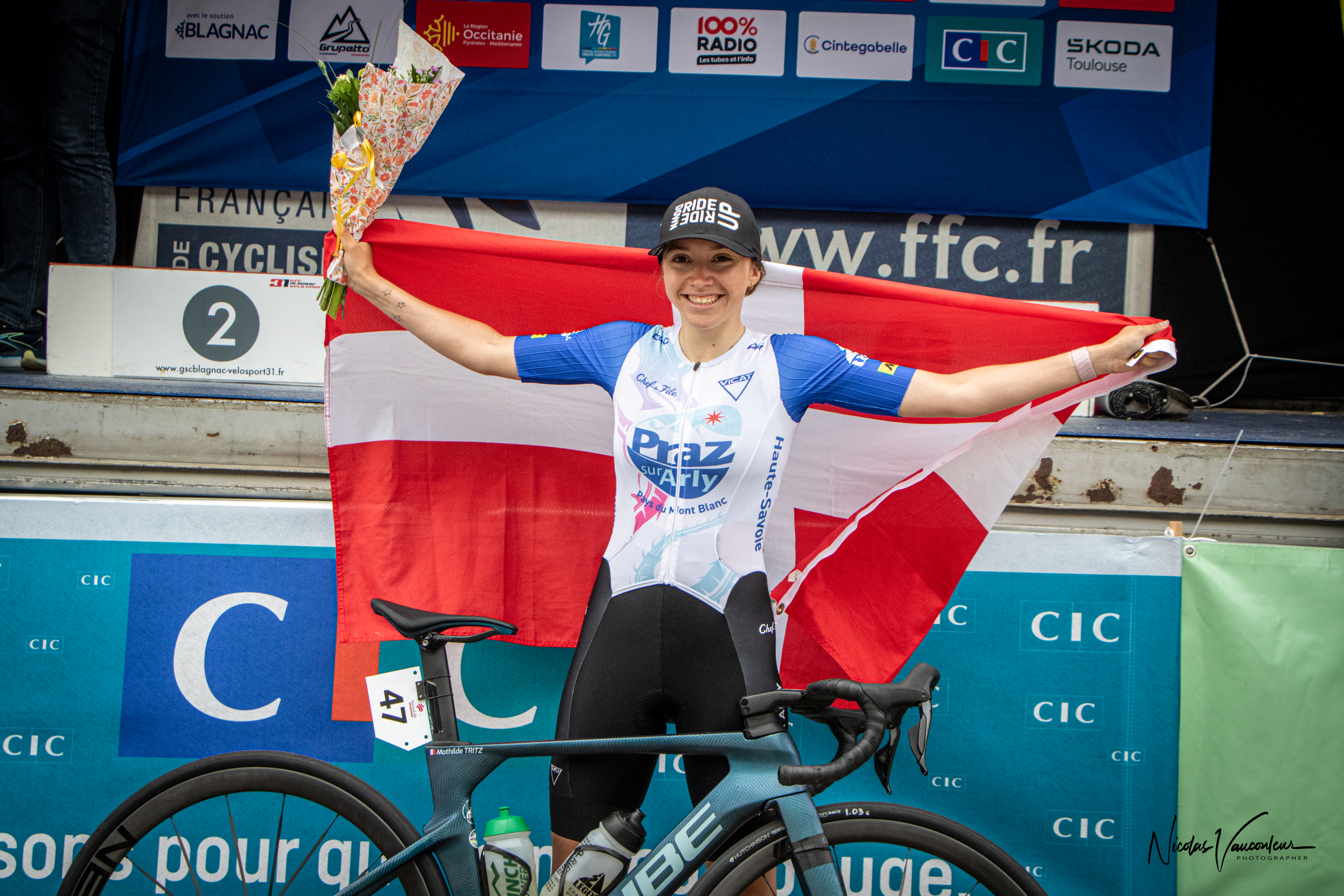 Mathilde au Grand Prix de Cintegabelle en mai 2026 - Praz cyclisme
