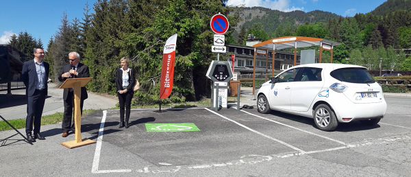 Inauguration de la borne électrique pour VAE, le 2 juin 2018