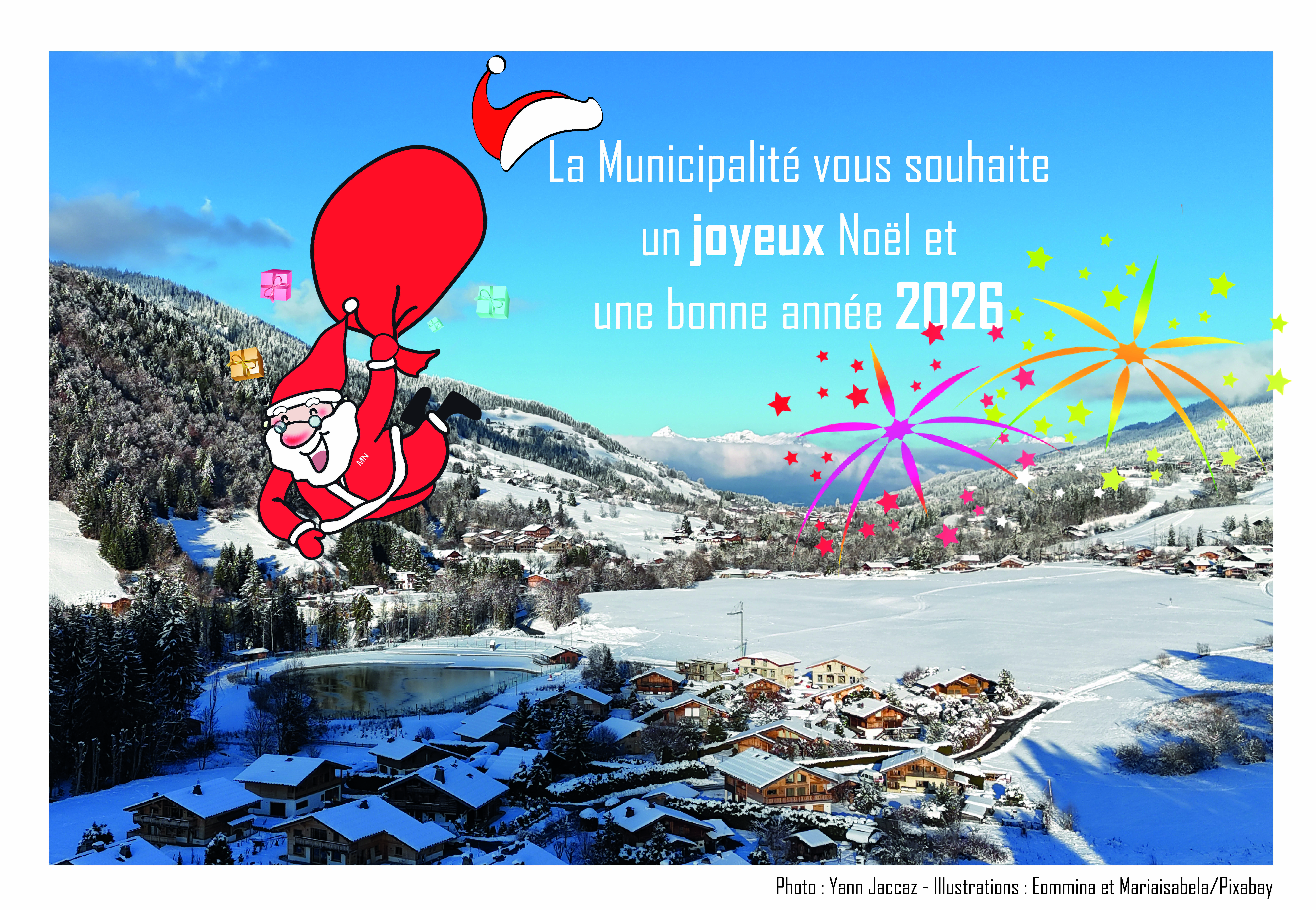 Carte de vœux 2025/2026 pour les usagers de Praz - Marie-Anaïs Lien