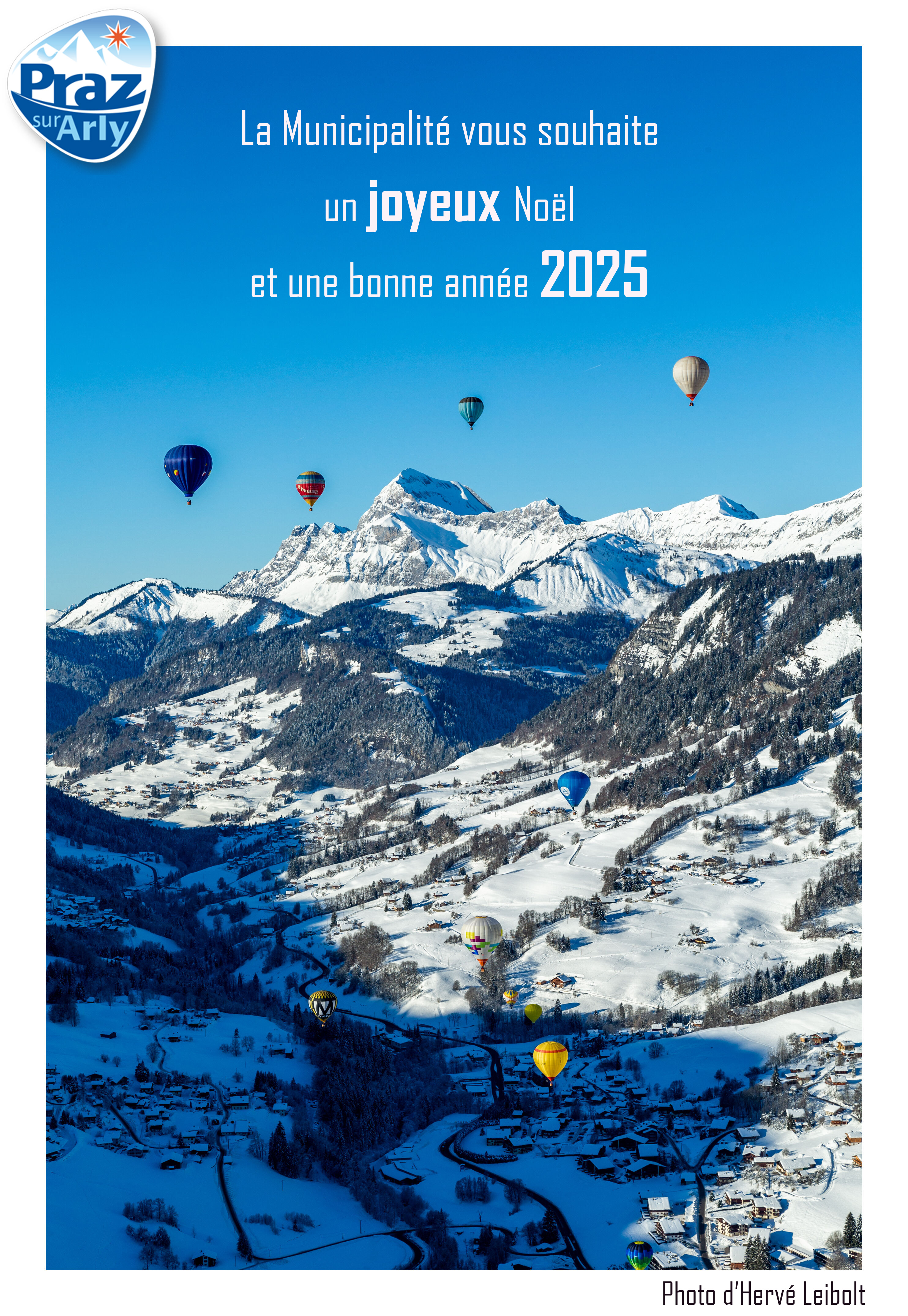 Carte de vœux pour les habitants et le personnel pour Noël 2024 et nouvelle année 2025 - Marie-Anaïs Lien