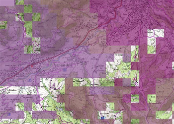 TNT : de la carte théorique de desserte (ci-dessus) à la réalité du terrain, il y a un pas que les ondes n'ont pas su franchir !