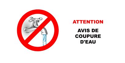 Avis de coupure d'eau potable