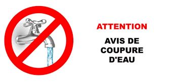 Avis de coupure d'eau