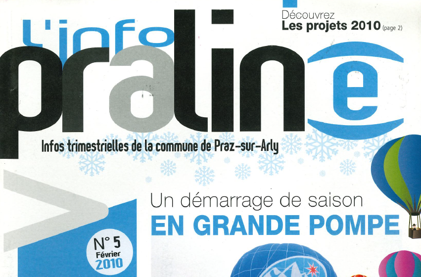 Info praline n°5 - février 2010 - Haut de la couverture