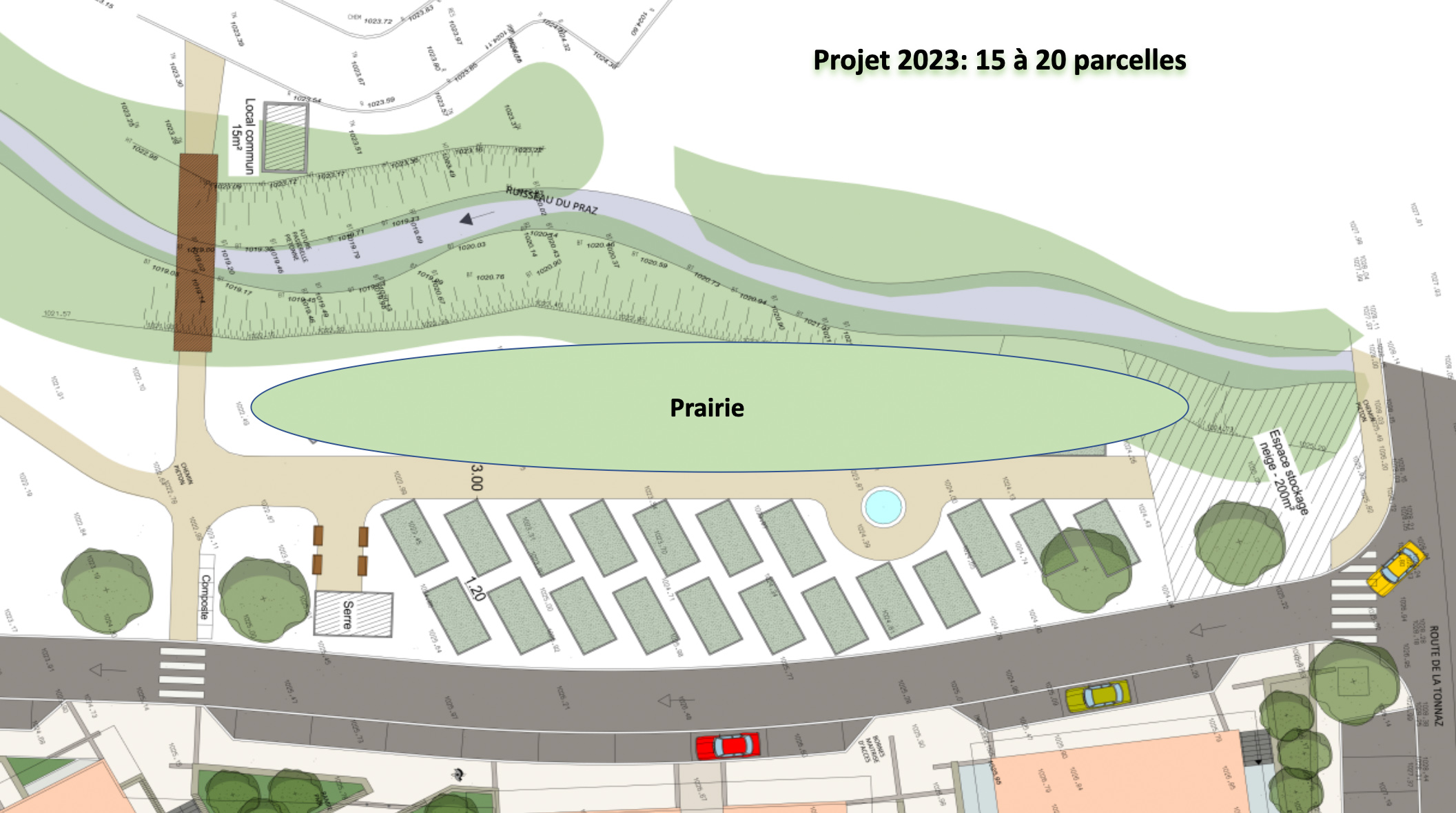 Le plan projet des jardins partagés
