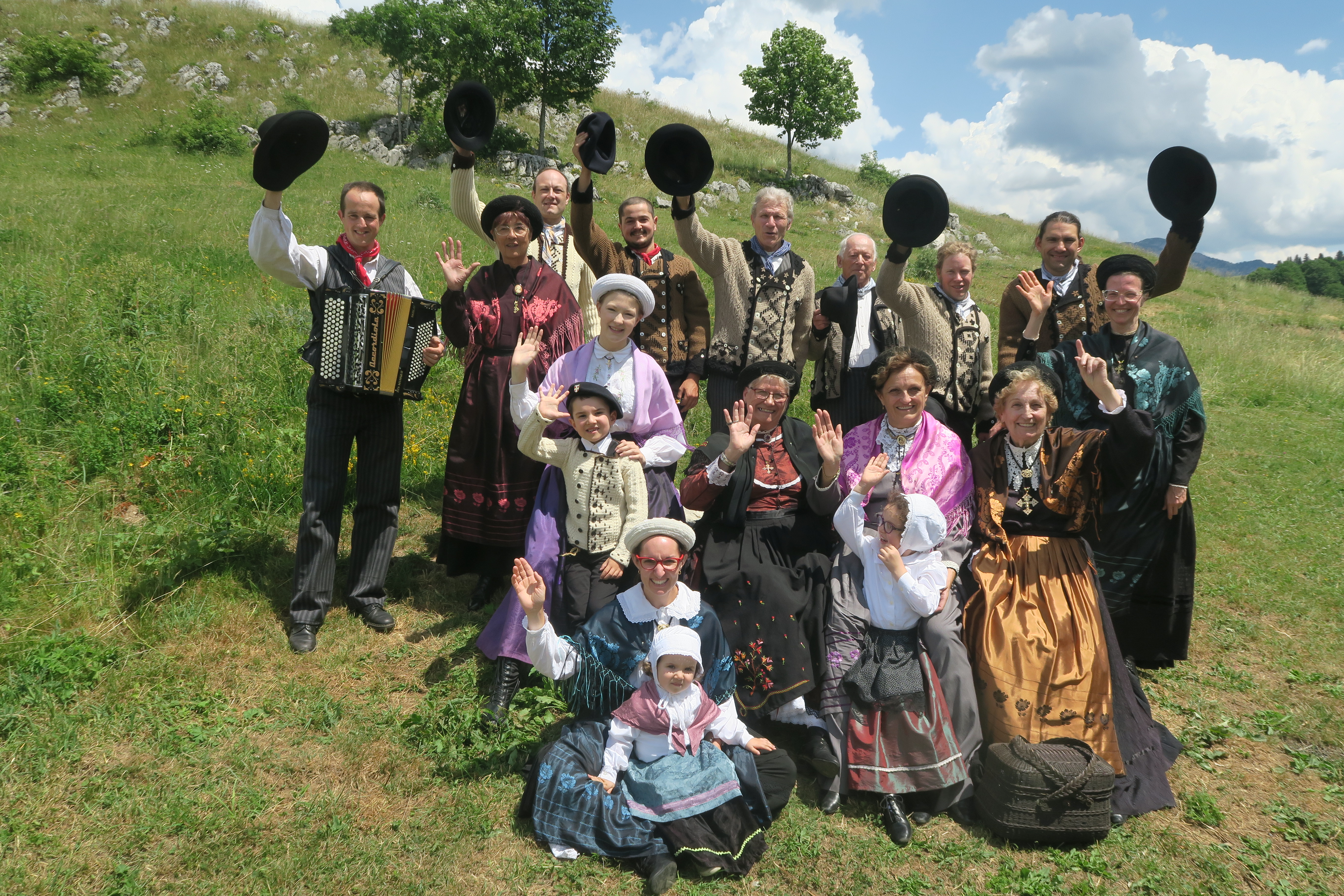Les membres de l'association Lou Gapians du Pratz à Feufliâzhe en 2019 - Guillaume Veillet