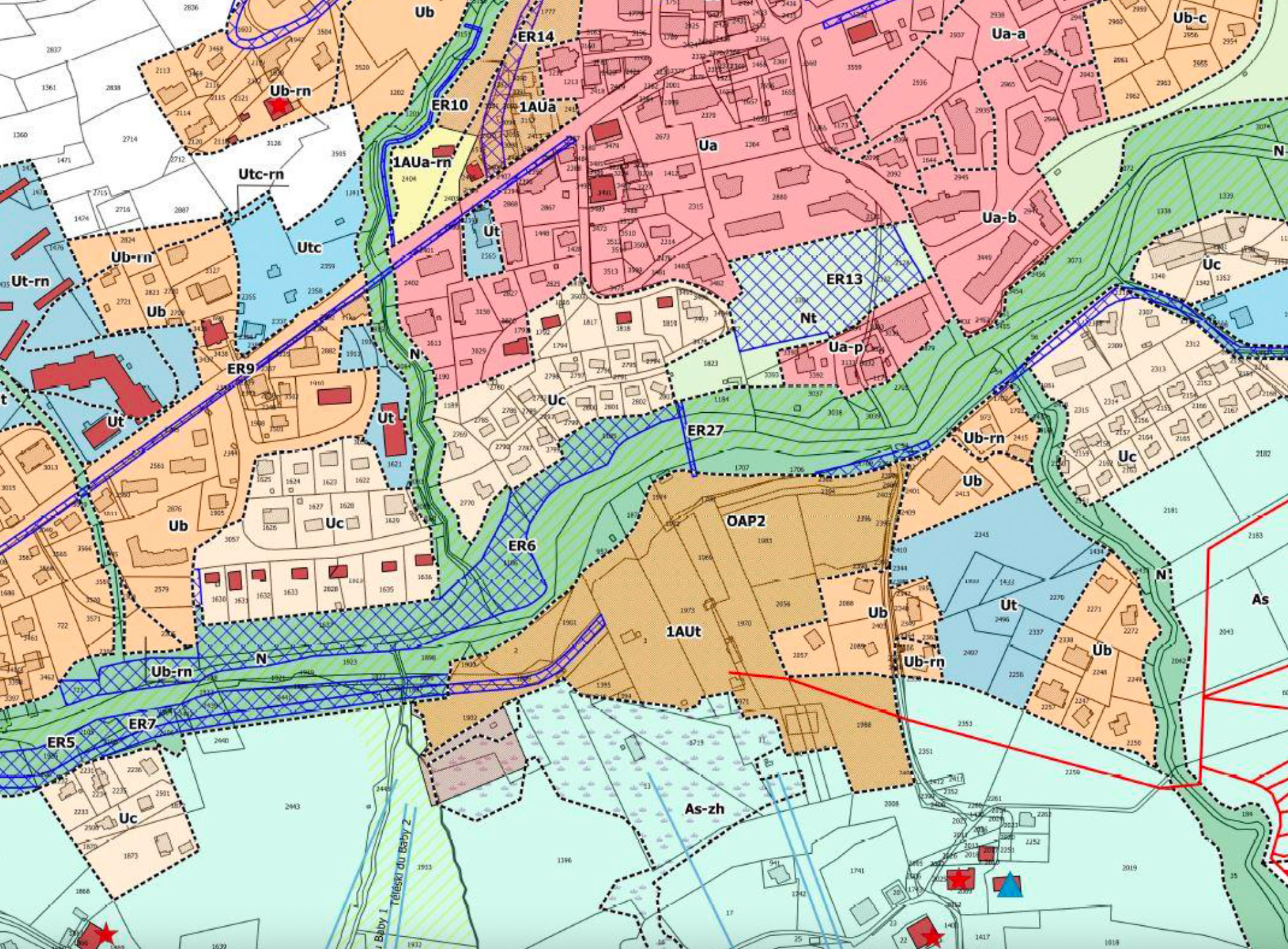 Secteur concernée par la modification simplifiée 2 du PLU