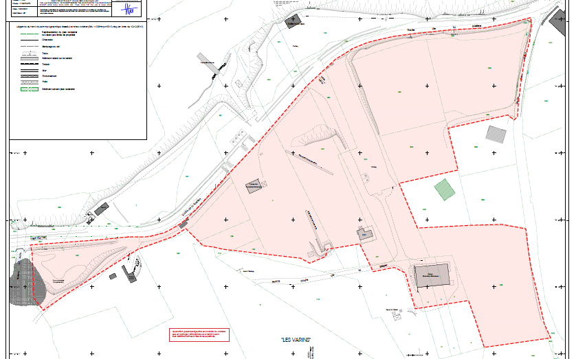 Périmètre de la DUP relative au quartier des Varins