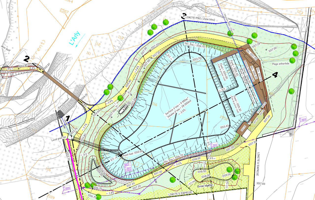 Emprise du plan d'eau