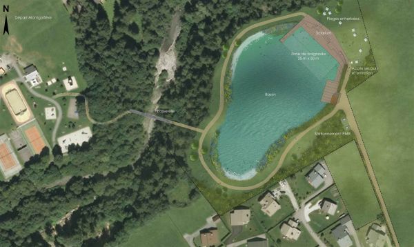 Insertion paysagère du plan d'eau