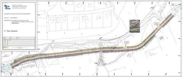 Plan général de la route de la Rosière à Praz-sur-Arly en 2010