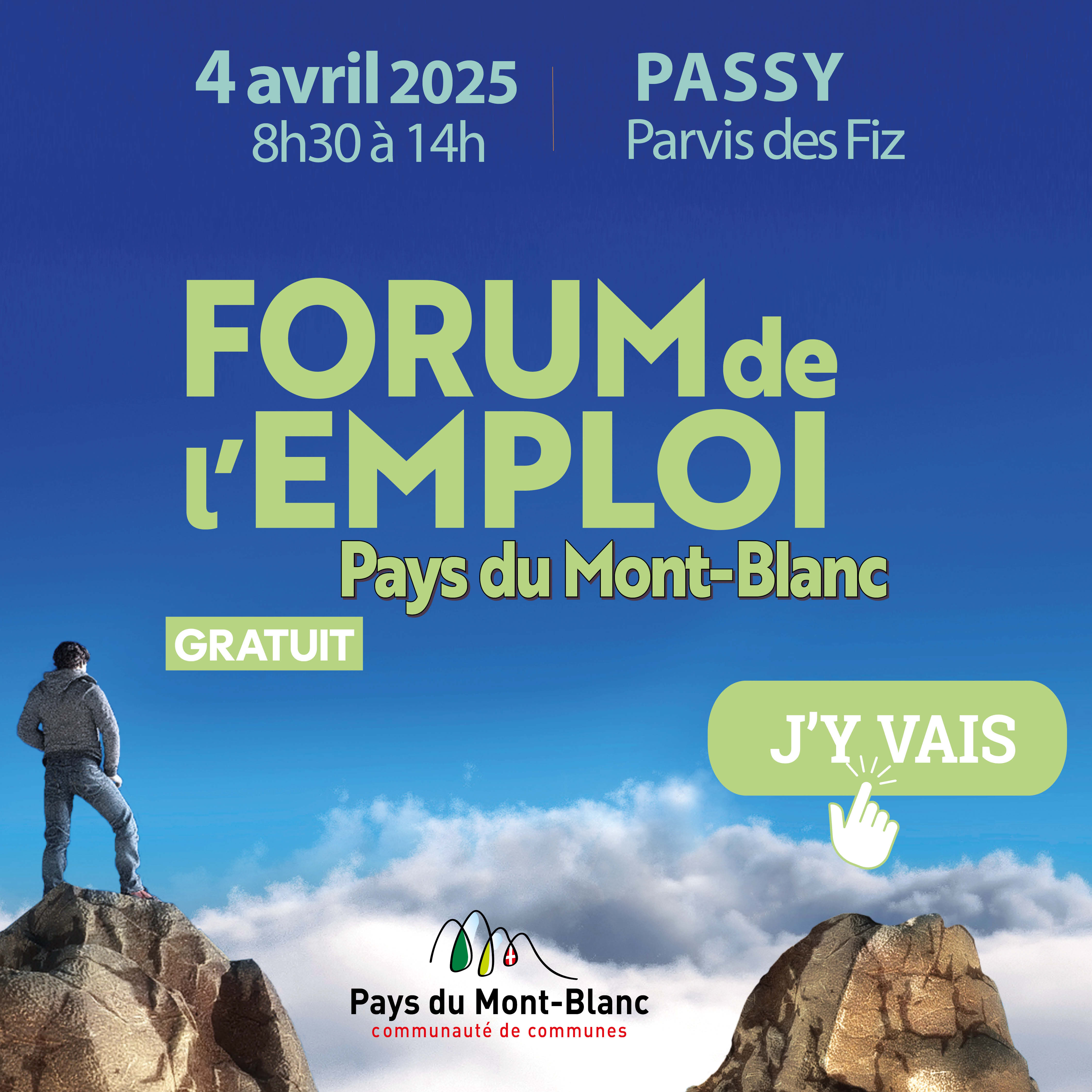Forum de l'emploi au Pays du Mont-Blanc du 4 avril 2025 / réseaux sociaux - CCPMB