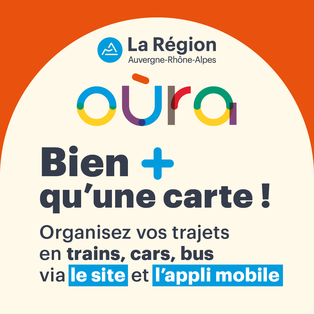 Application et carte Oùra de la Région Auvergne-Rhône-Alpes