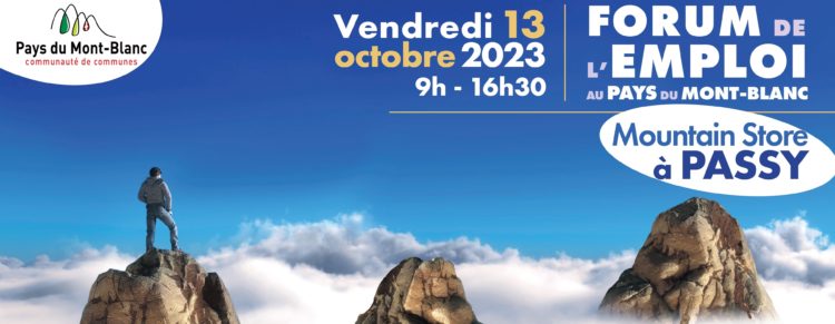 3e Forum de l'emploi au Pays du Mont-Blanc prévu au Mountain Store de Passy, le 13 octobre 2023