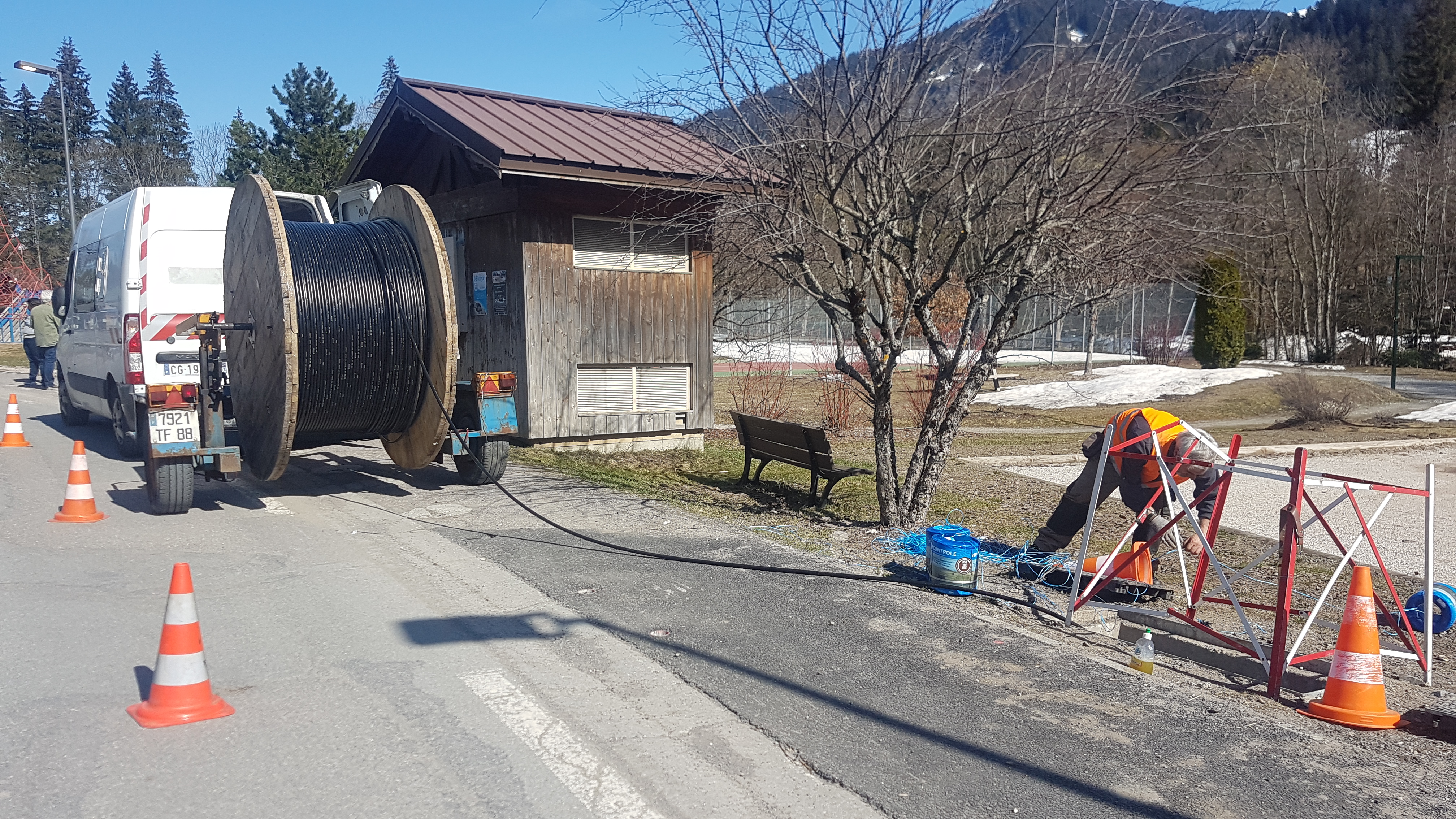 Déploiement de la fibre optique à Praz