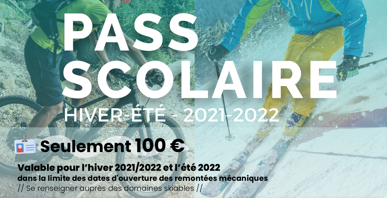 Pass scolaire pour l'hiver 2021 / 2022 et l'été 2022