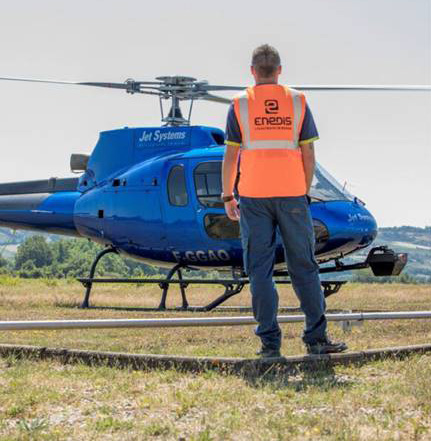 Survol de la commune par hélicoptère