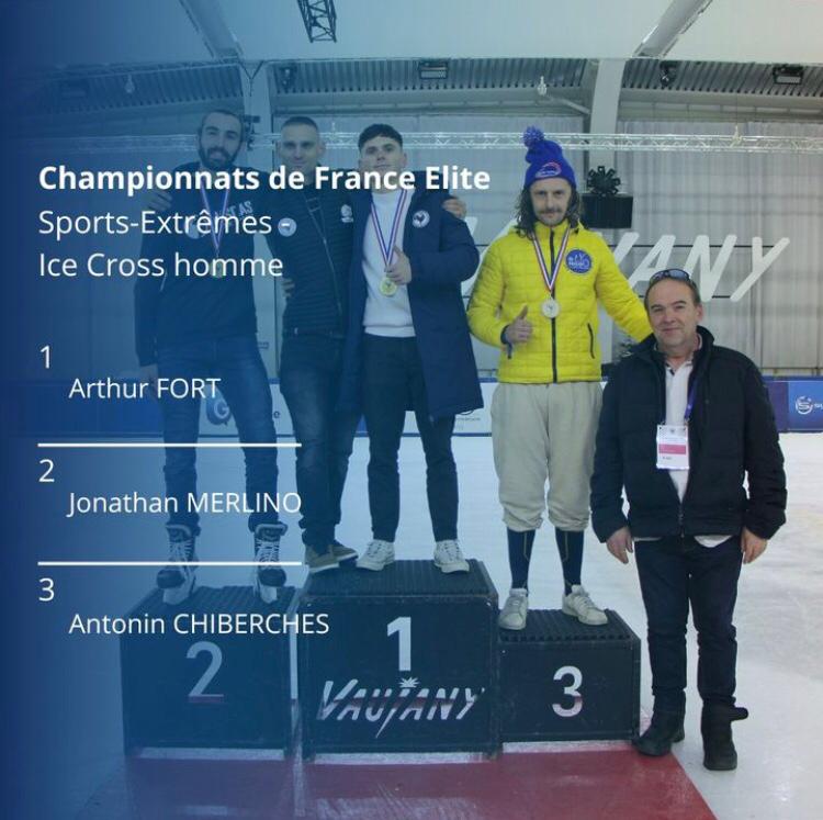 Championnat de France Élites d'ice cross qui a eu lieu à Vaujany, le 9 décembre 2023 - Photographe officiel