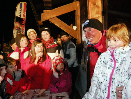 Accueil festif du vice-champion du monde, Yannick Buffet, le 3 mars 2011
