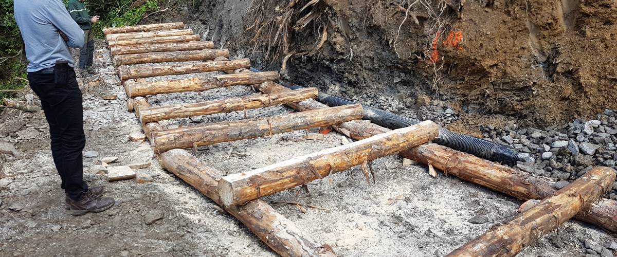 Caisson en cours de construction, le 2 juillet 2021