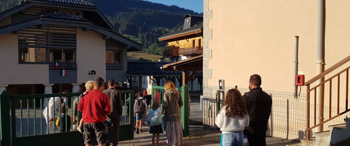 Rentrée scolaire à l'école des Éterlous, le 2 septembre 2021