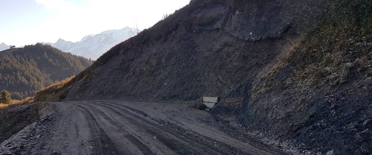 Élargissement de la piste agricole