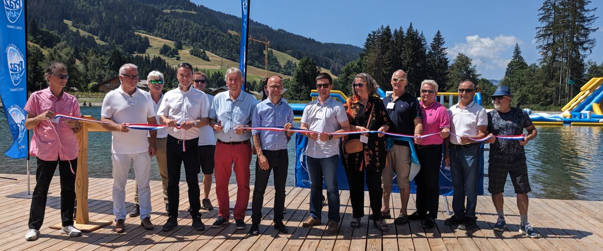 Inauguration du plan d'eau de Praz, le 8 juillet 2023