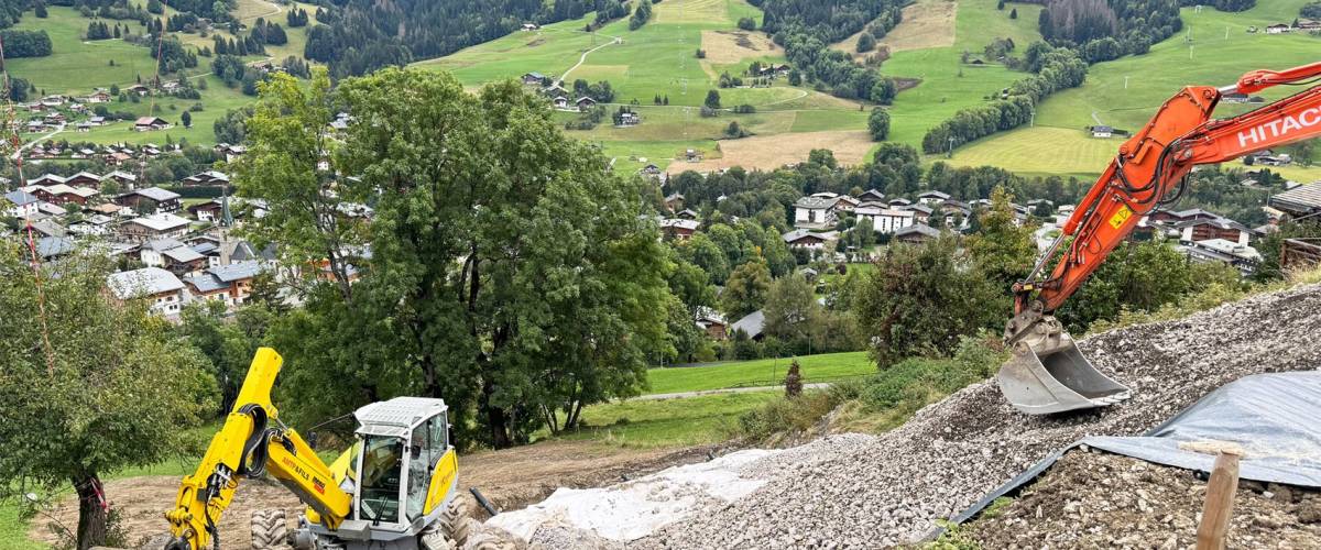 Confortement de la route des Granges : travaux photographiés le 25 septembre 2024 - Yann Jaccaz