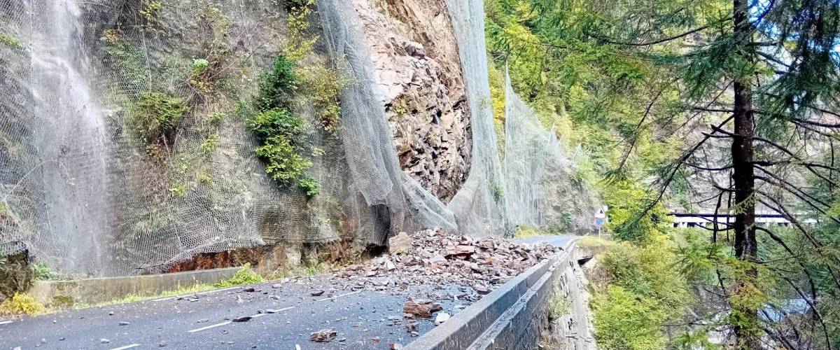Éboulement survenu sur la route des gorges durant la semaine du 4 octobre 2024 - Département de la Savoie